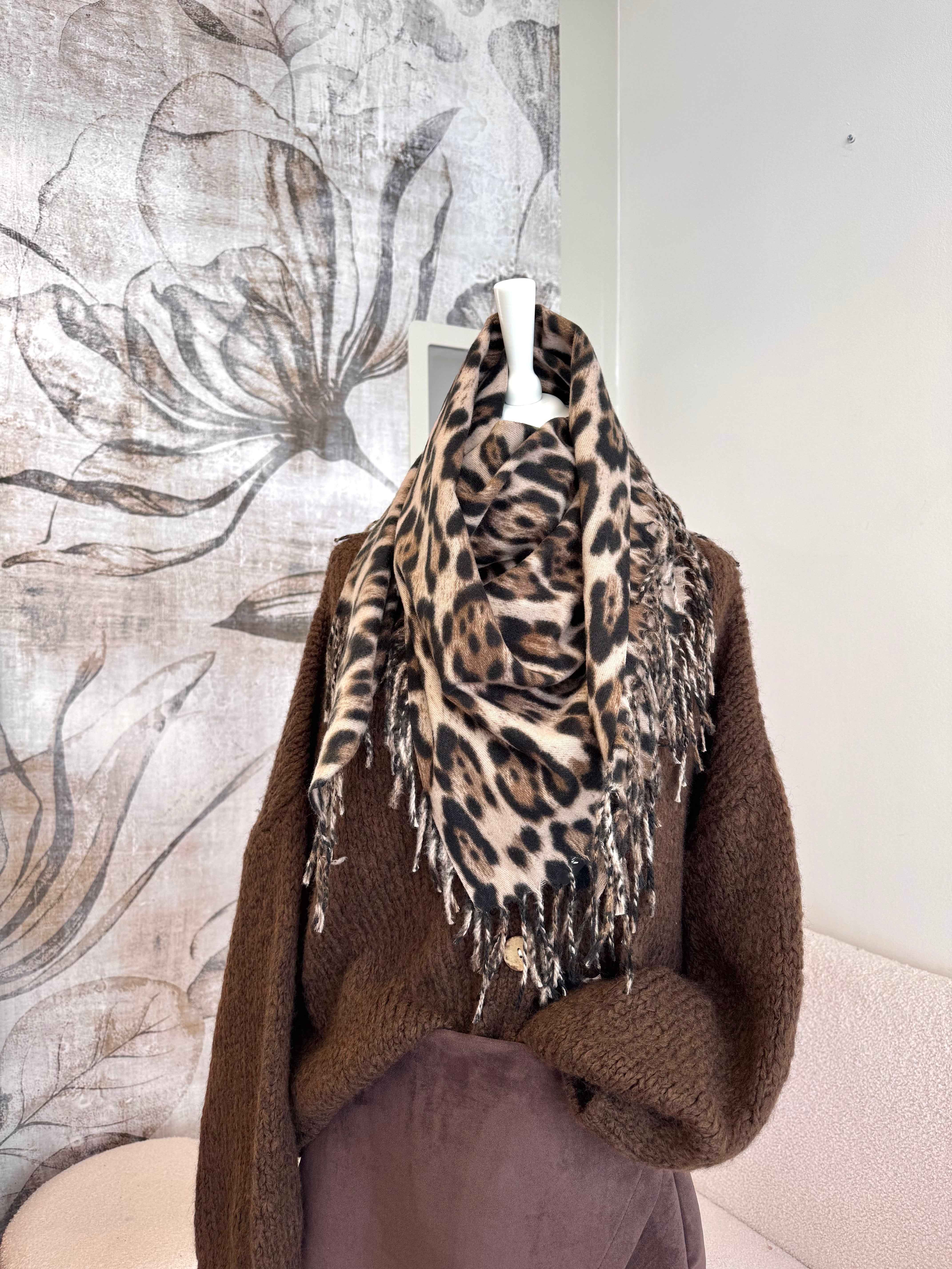 ÉCHARPE CARRÉ LÉOPARD