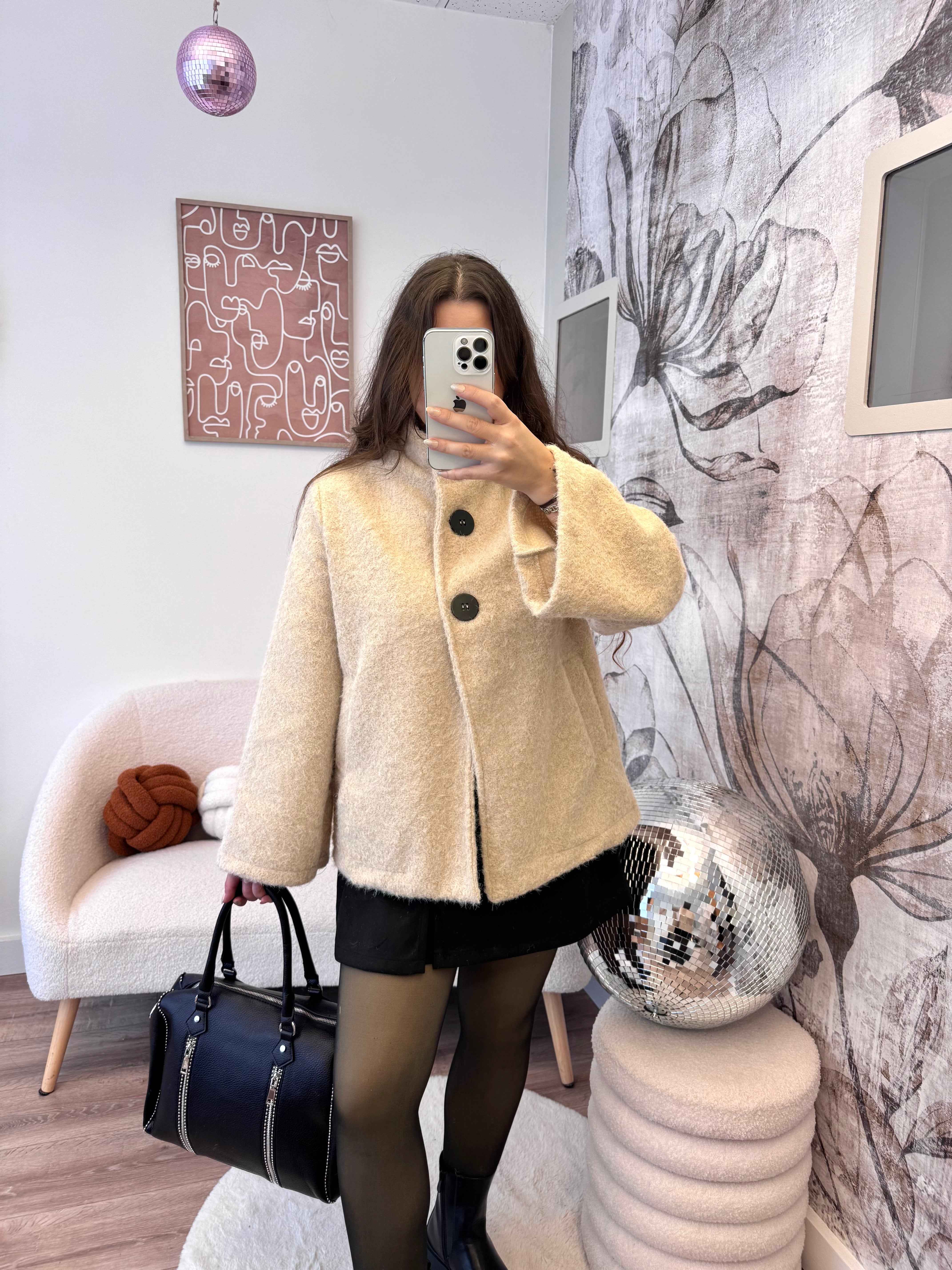 VESTE PALOMA BEIGE 100% COTON