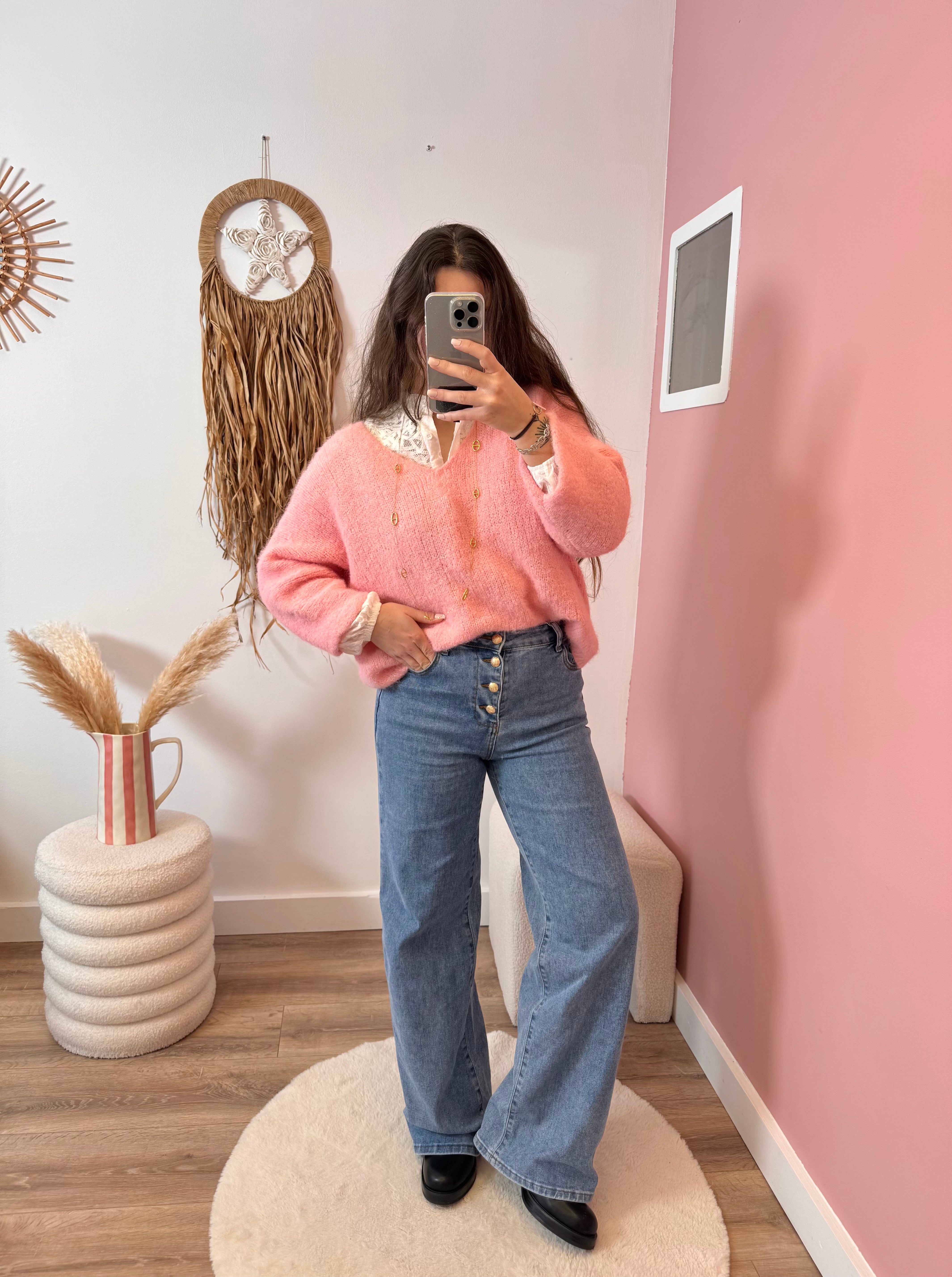 PANTALON BLEU ÉLASTIQUE