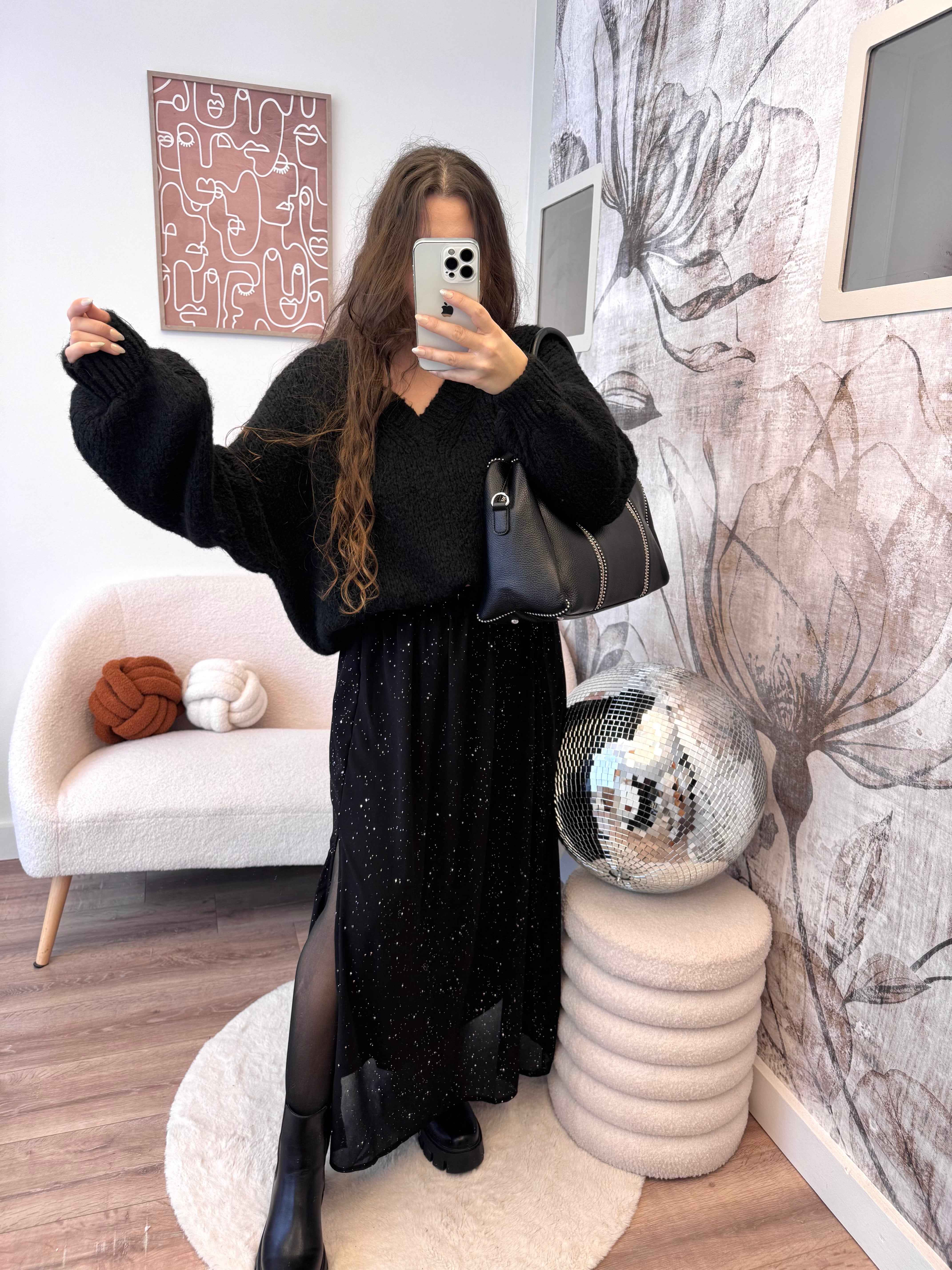 JUPE À PAILLETTES NOIRE