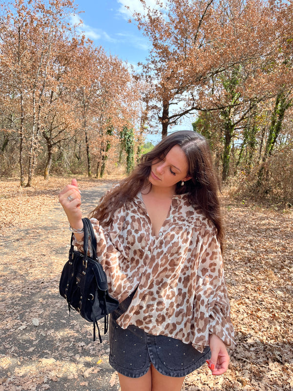 BLOUSE FLUIDE LÉOPARD
