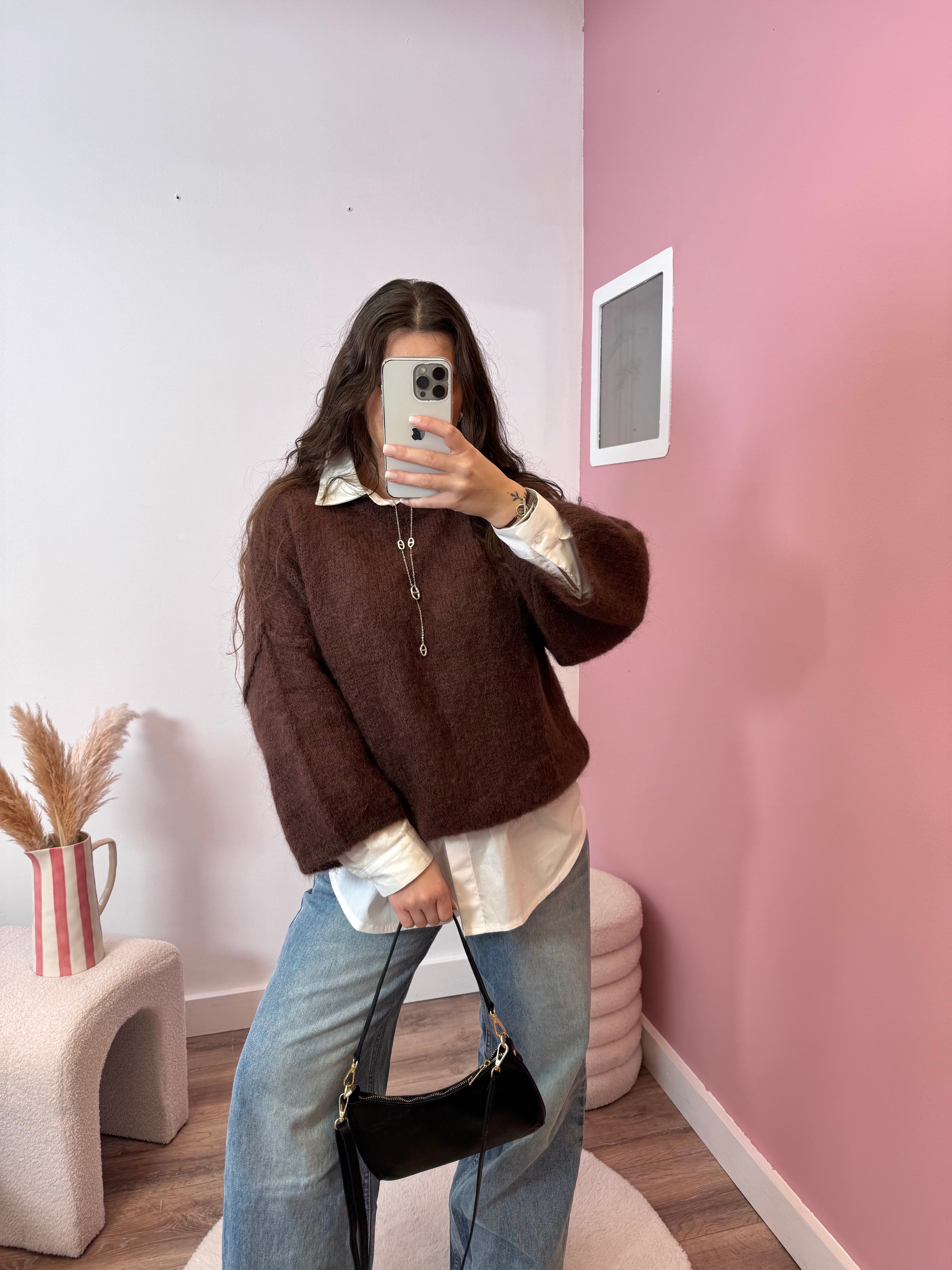 PULL MOHAIR CHOCO
