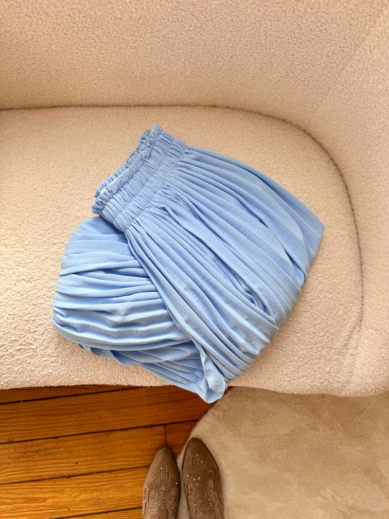 PANTALON AMPLE BLEU CIEL