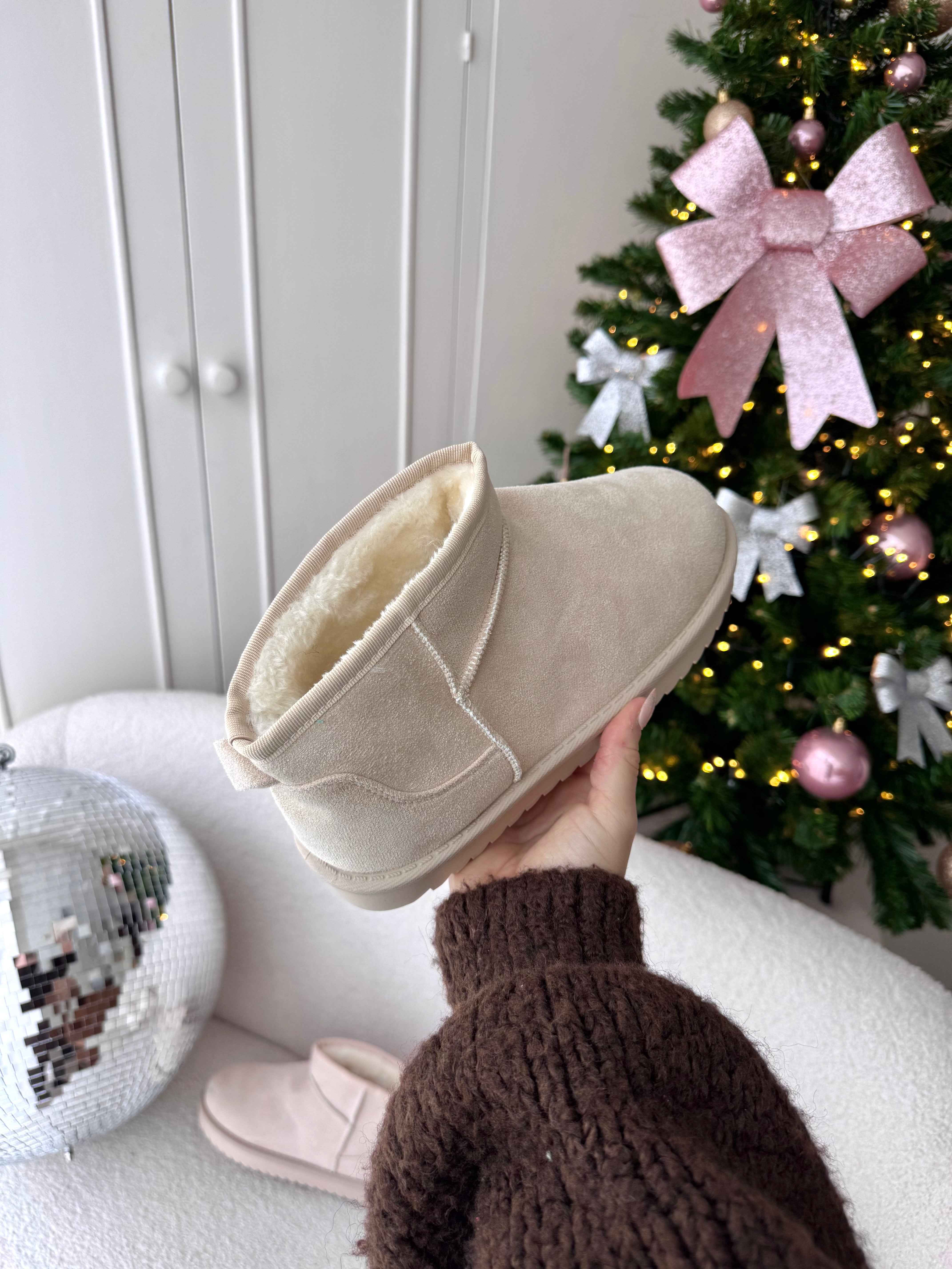 BOOTS BEIGE FOURRÉES