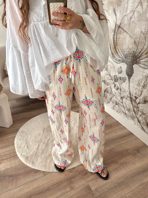 PANTALON ROSE BOHÈME