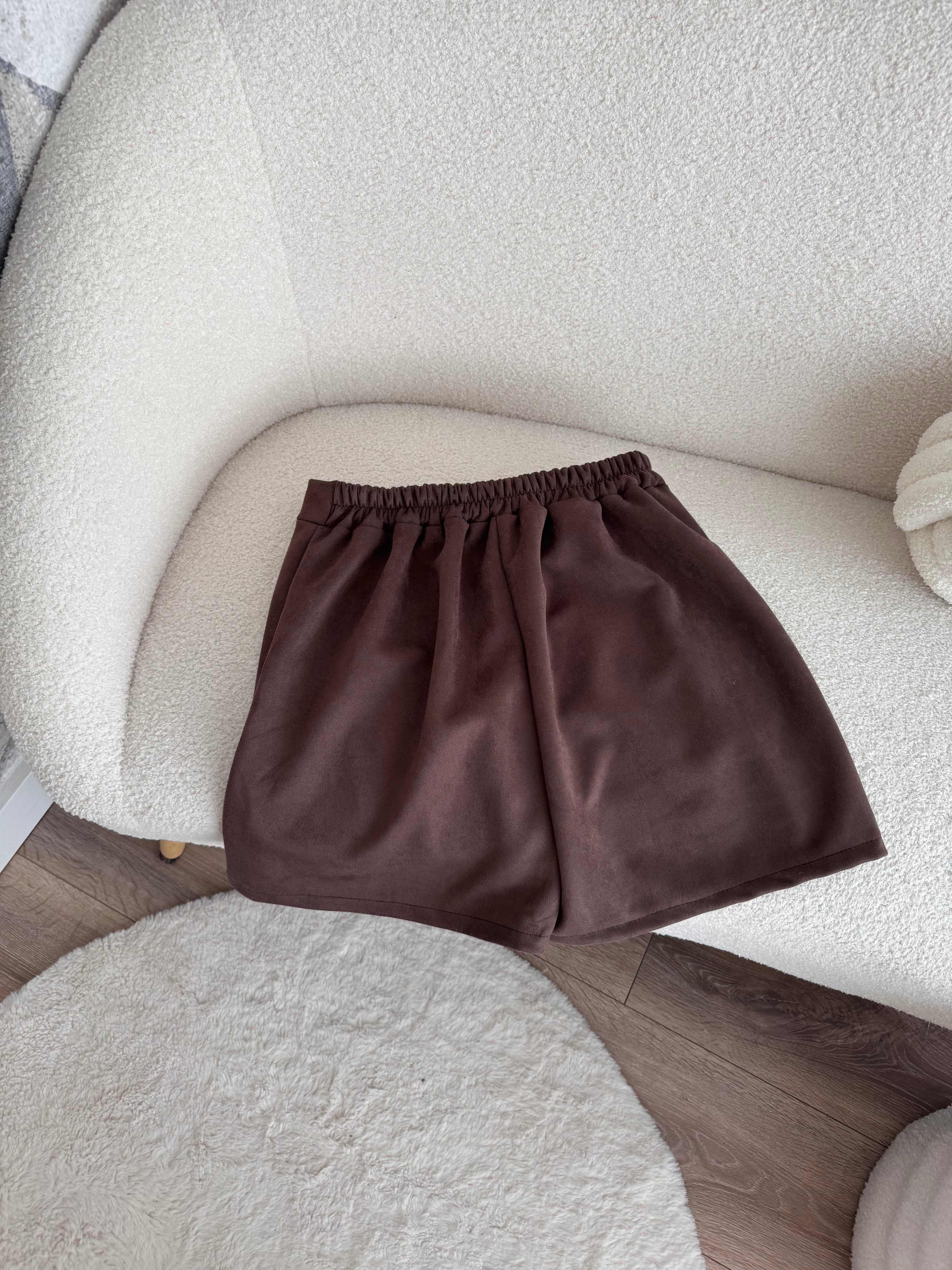 JUPE/SHORT MARRON