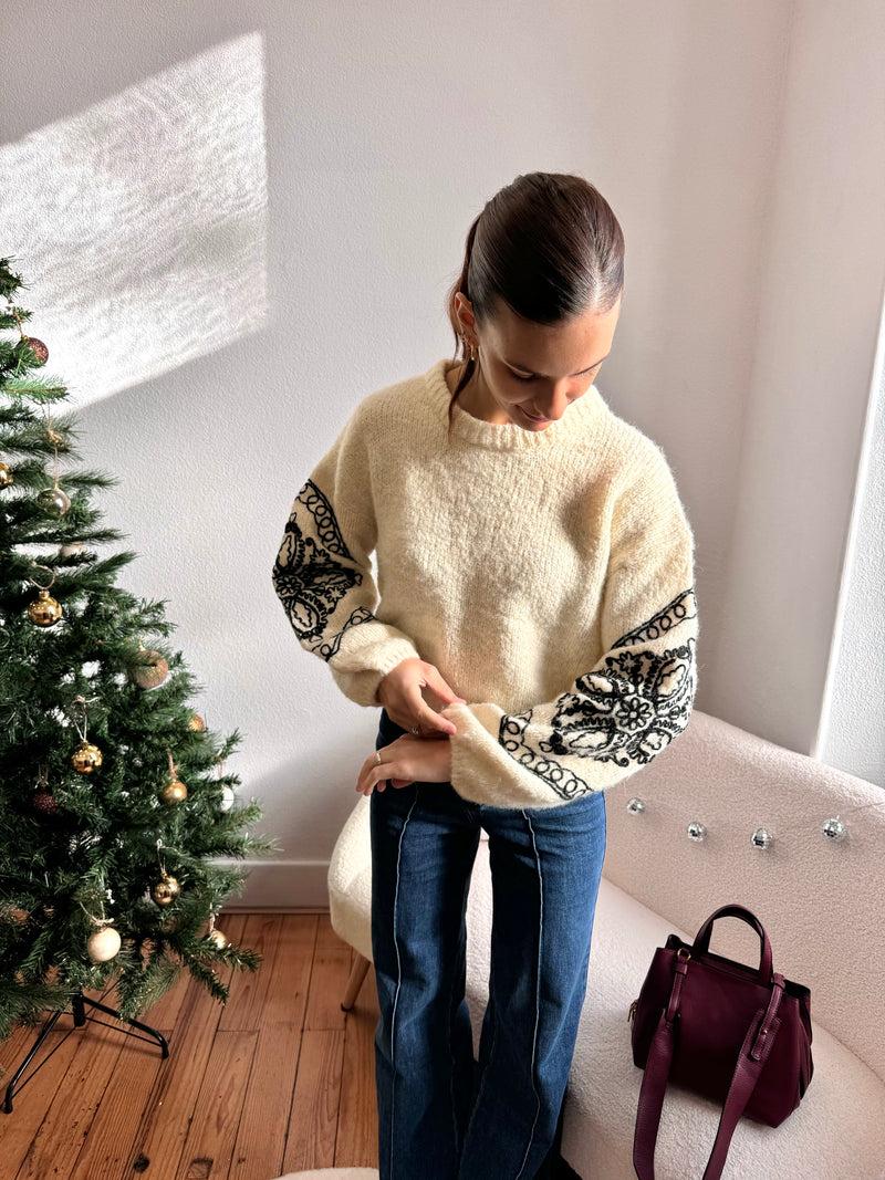 PULL BOHÈME BEIGE