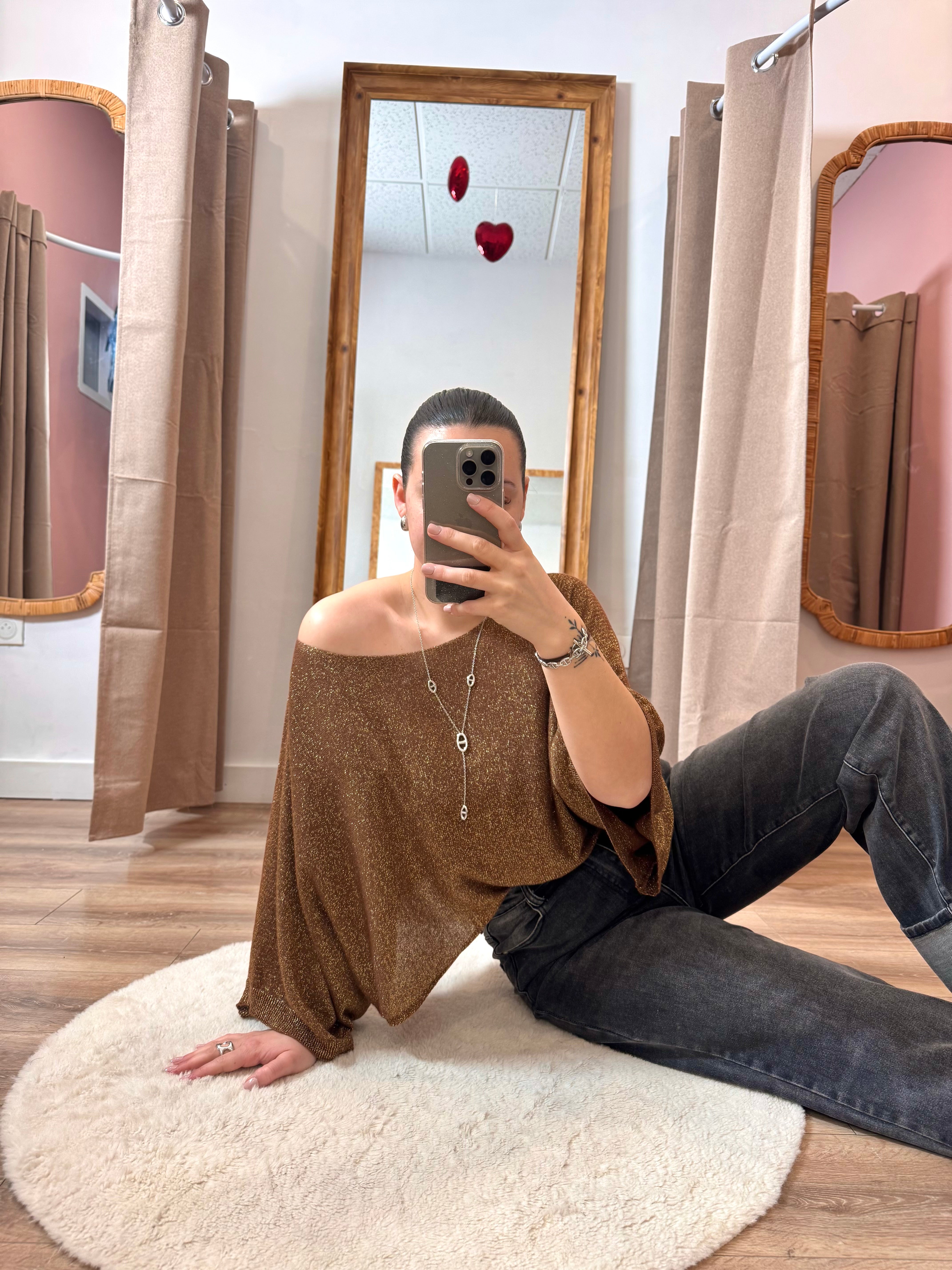 HAUT À PAILLETTE CHOCO