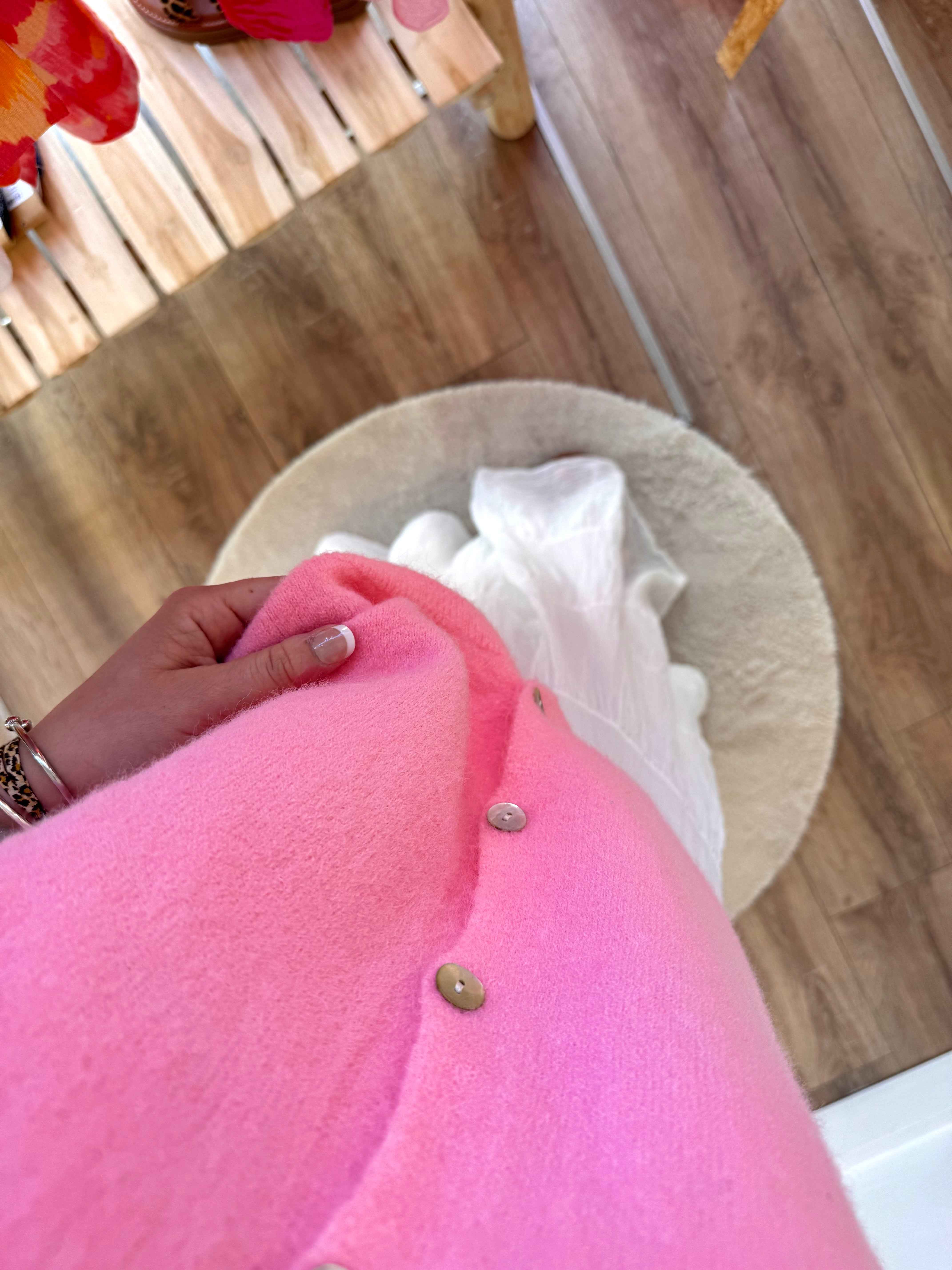 GILET SANS MANCHE ROSE