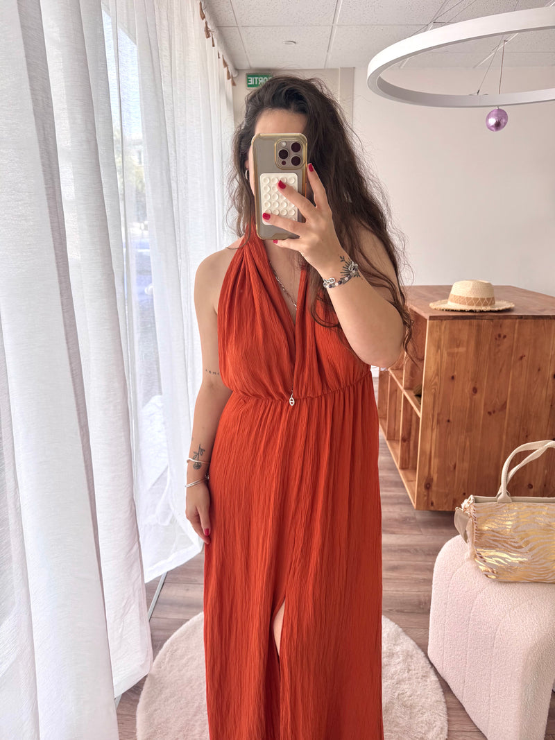 ROBE DOS NU TERRACOTTA