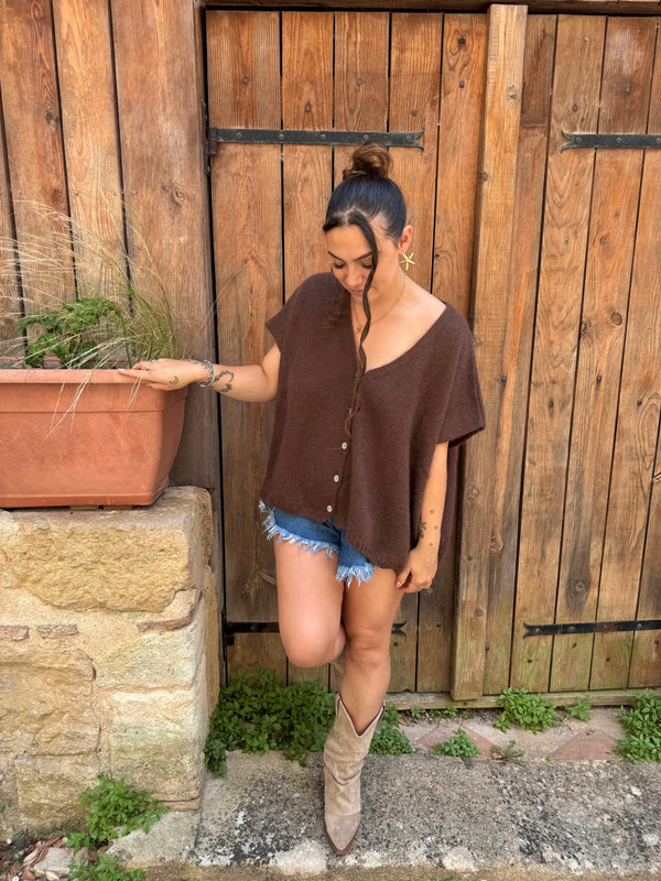 GILET SANS MANCHE CHOCOLAT