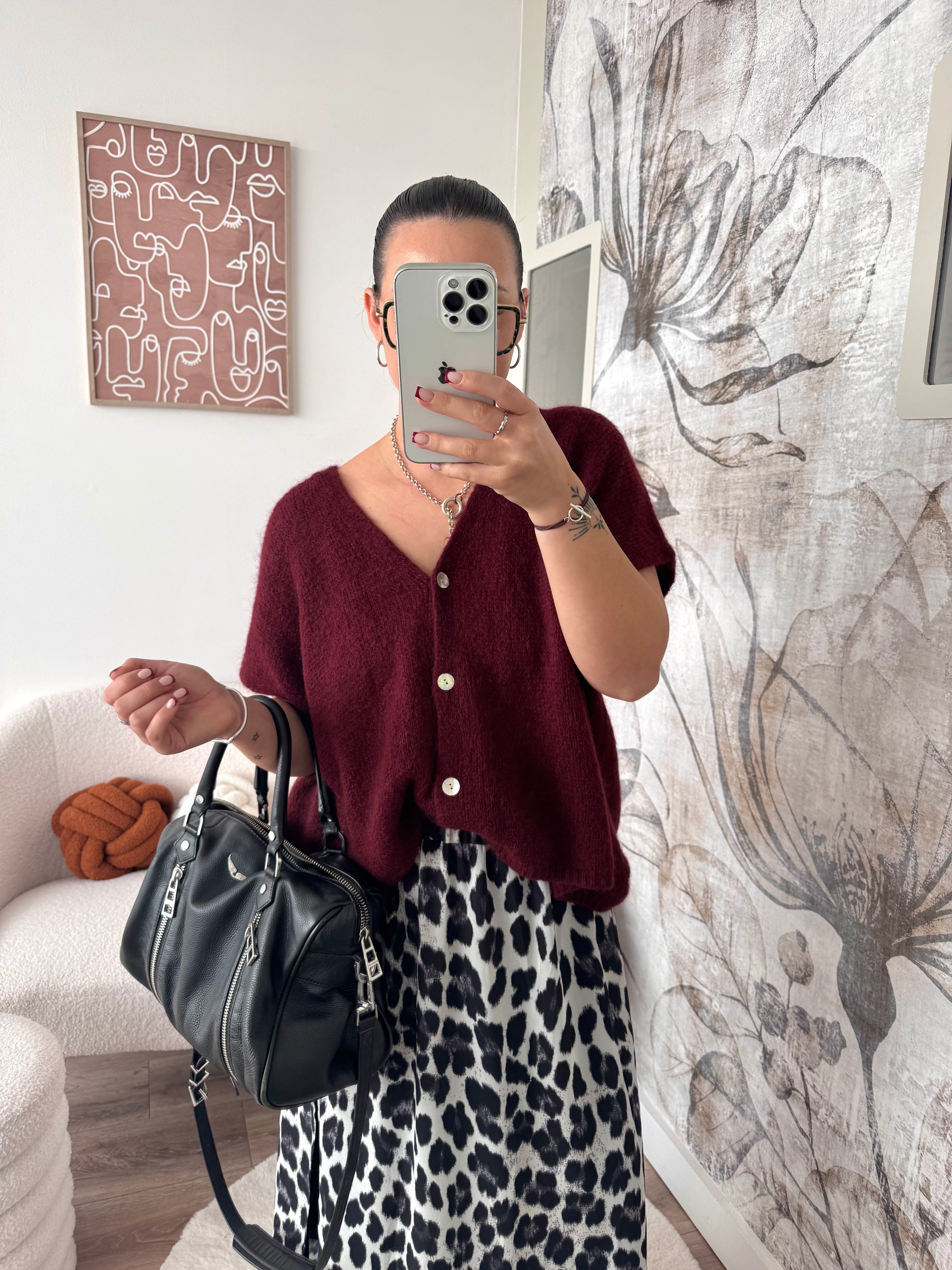 GILET BORDEAUX SANS MANCHE