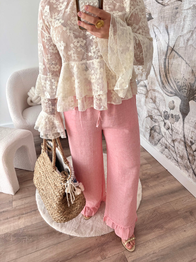 PANTALON FLUIDE CORAIL