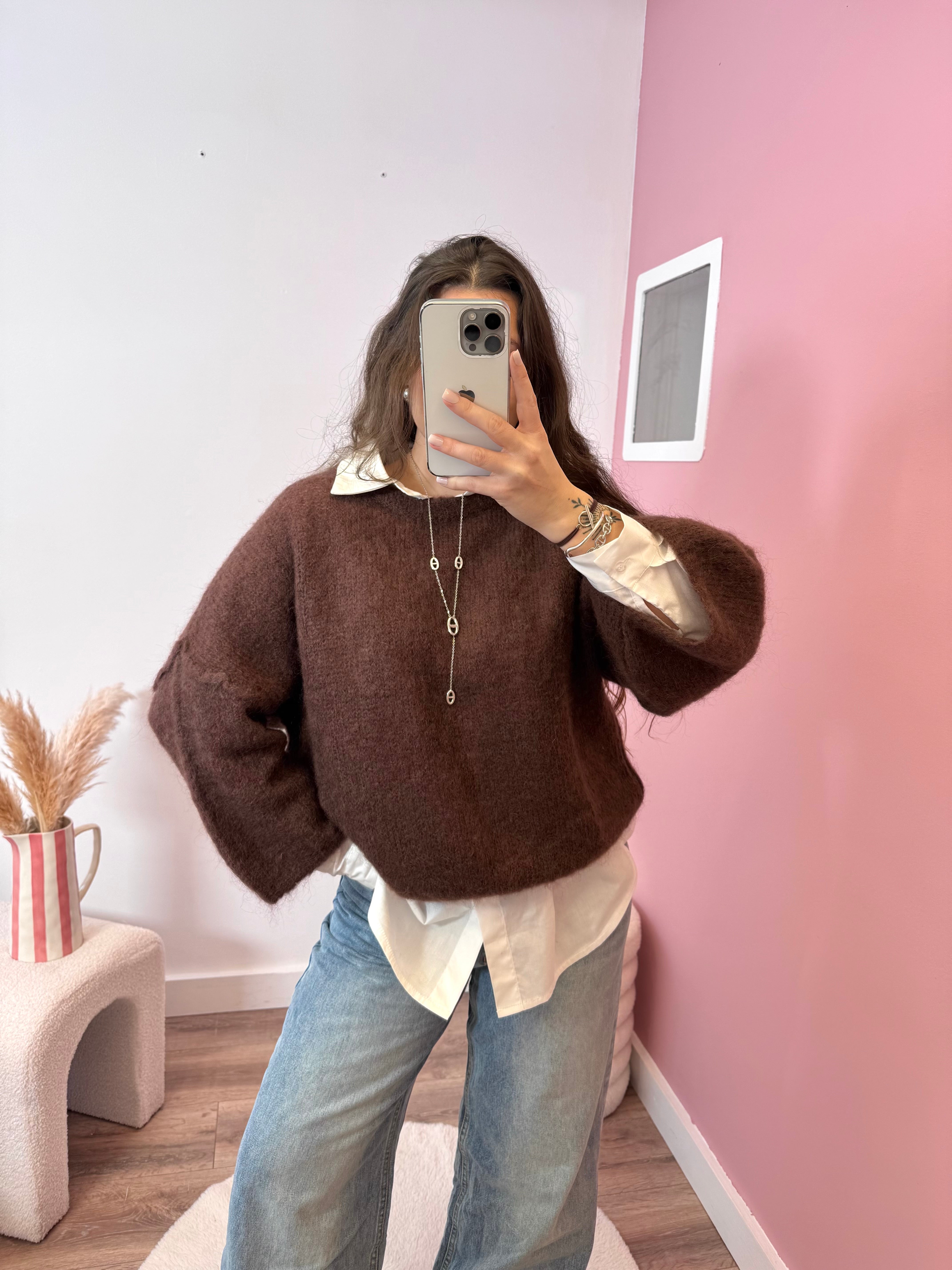 PULL MOHAIR CHOCO