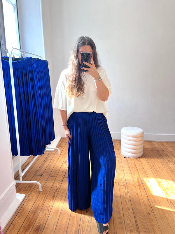PANTALON AMPLE BLEU ROI
