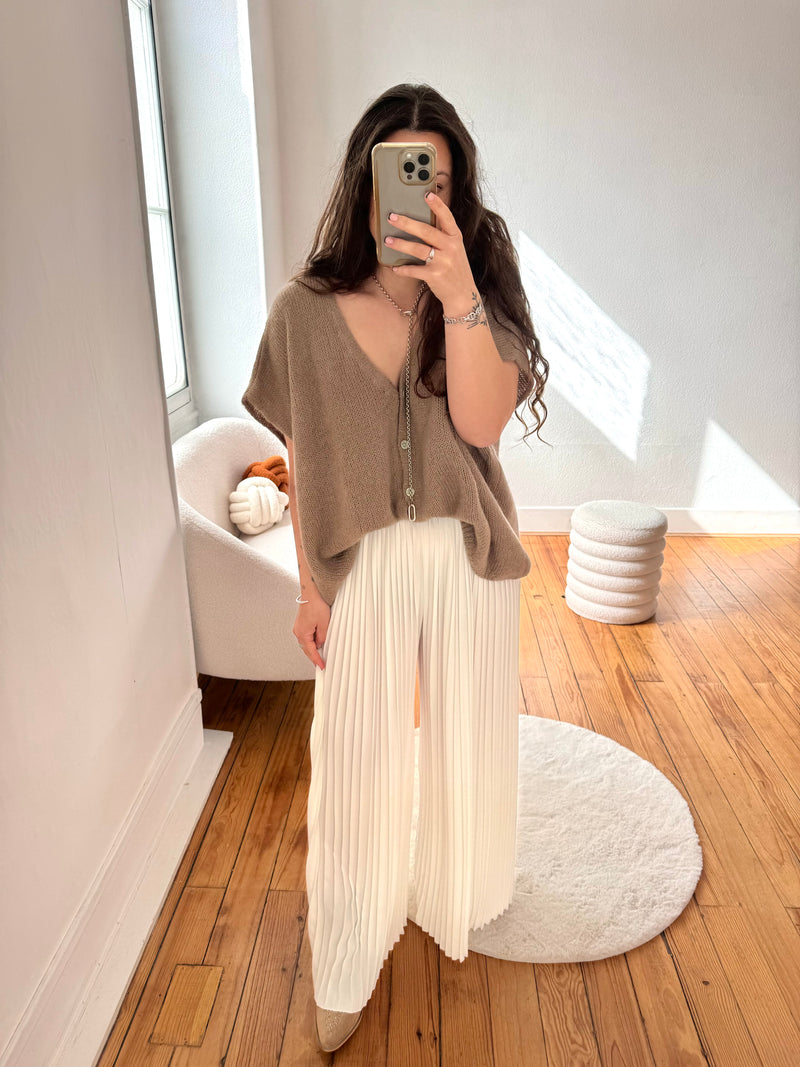PANTALON AMPLE BLANC