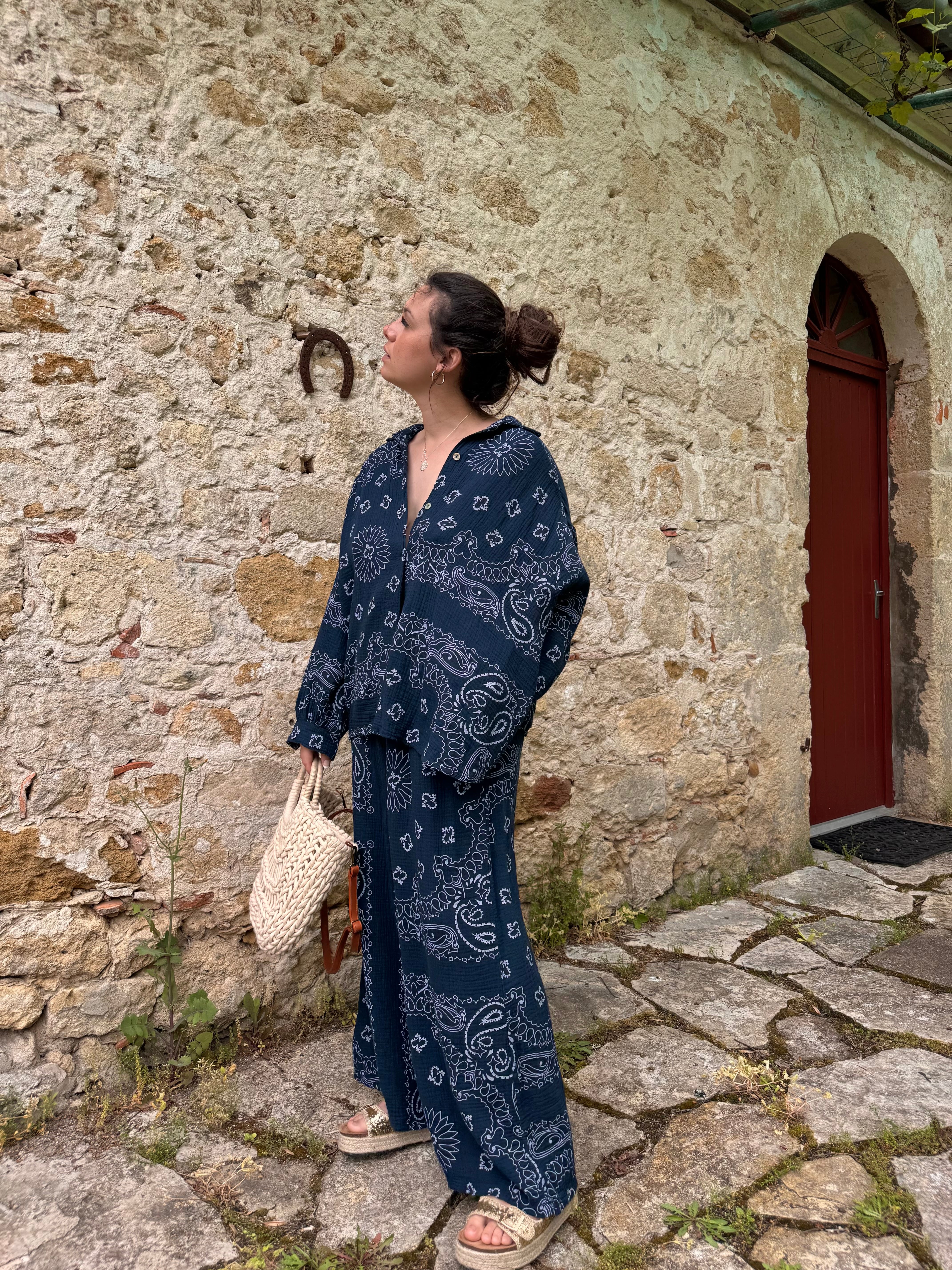 ENSEMBLE BOHÈME BLEU MARINE