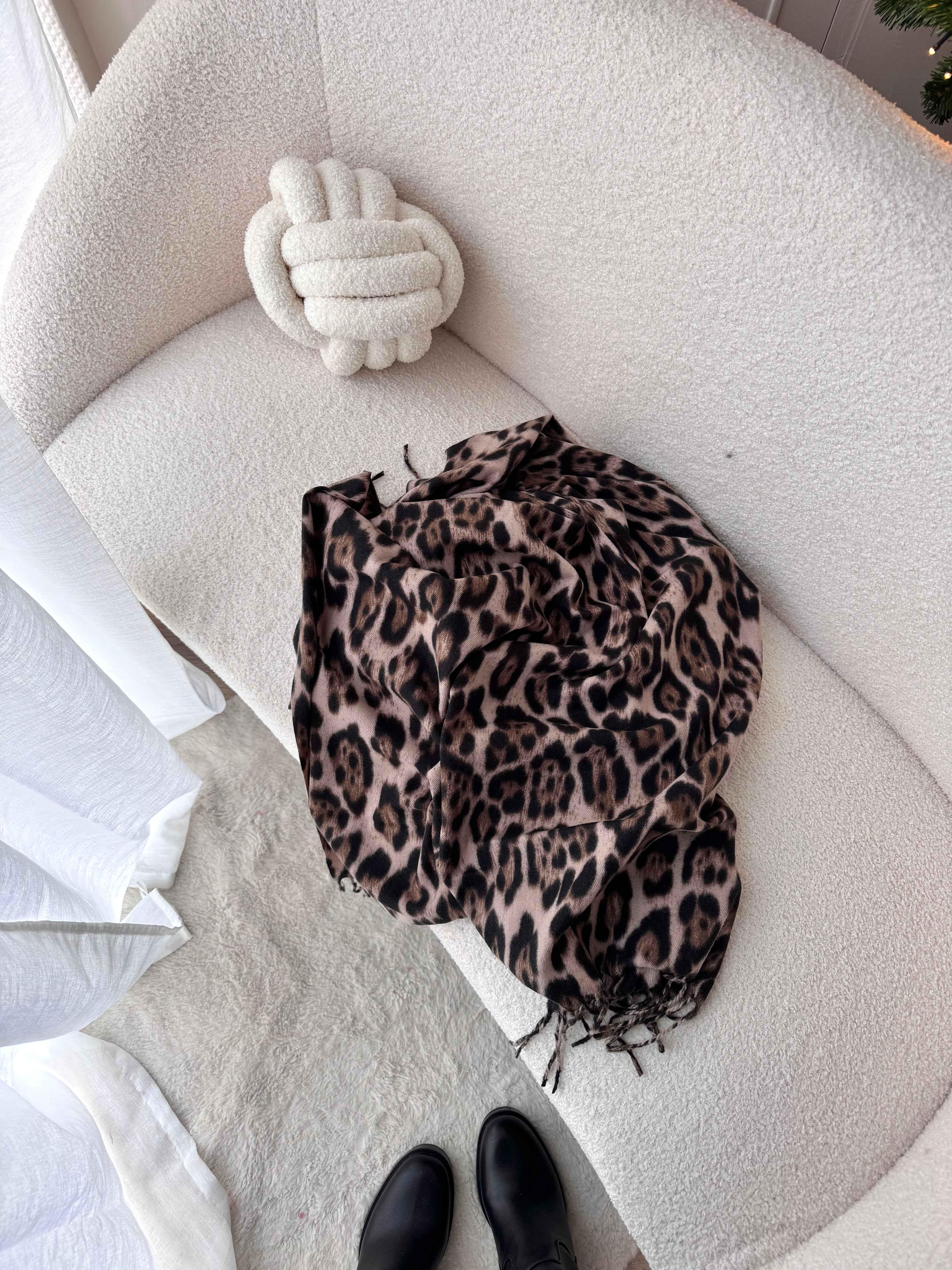 ÉCHARPE CARRÉ LÉOPARD