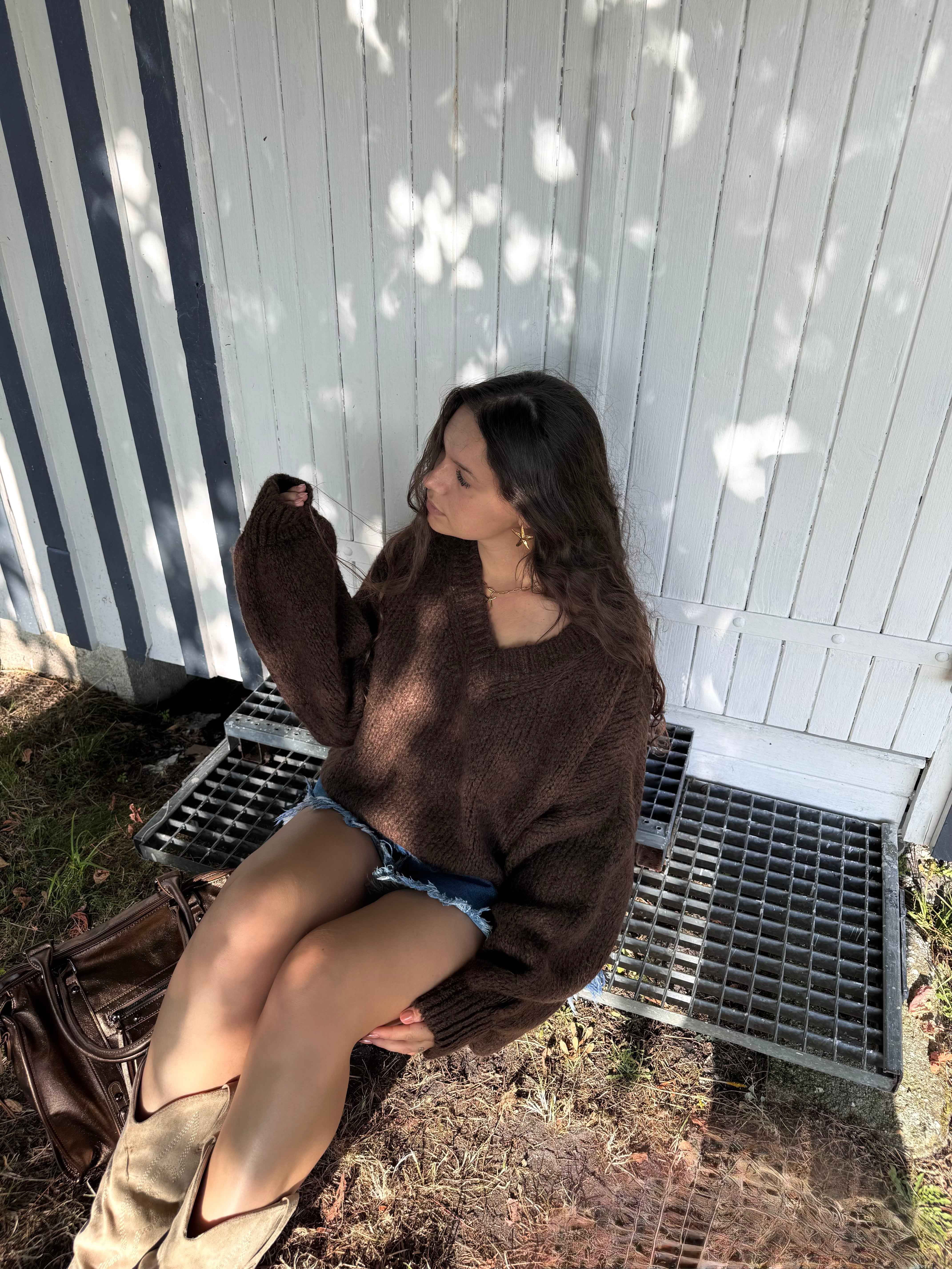 PULL FLUFFY MOHAIR CHOCOLAT