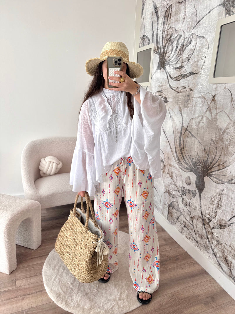 PANTALON ROSE BOHÈME