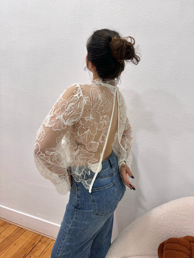 HAUT DENTELLE DOS NU