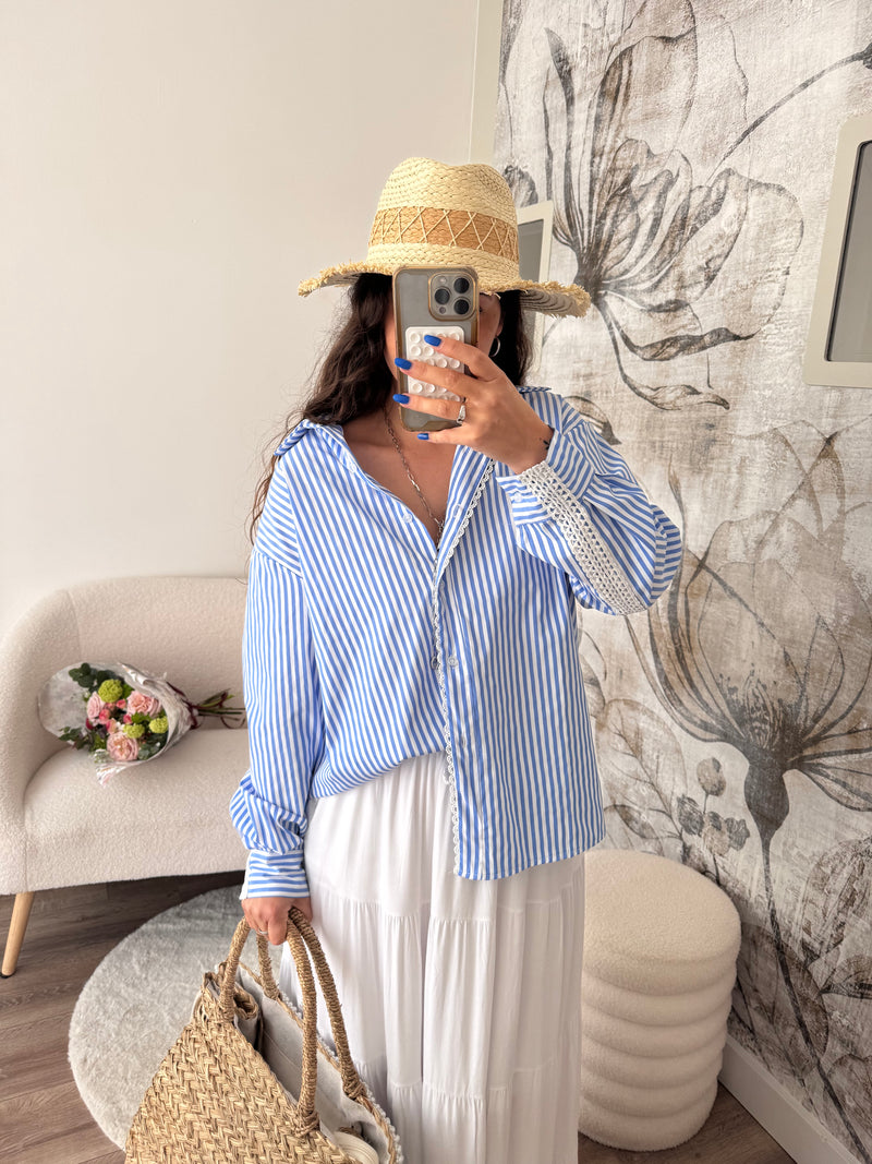 BLOUSE RAYÉ BLEU