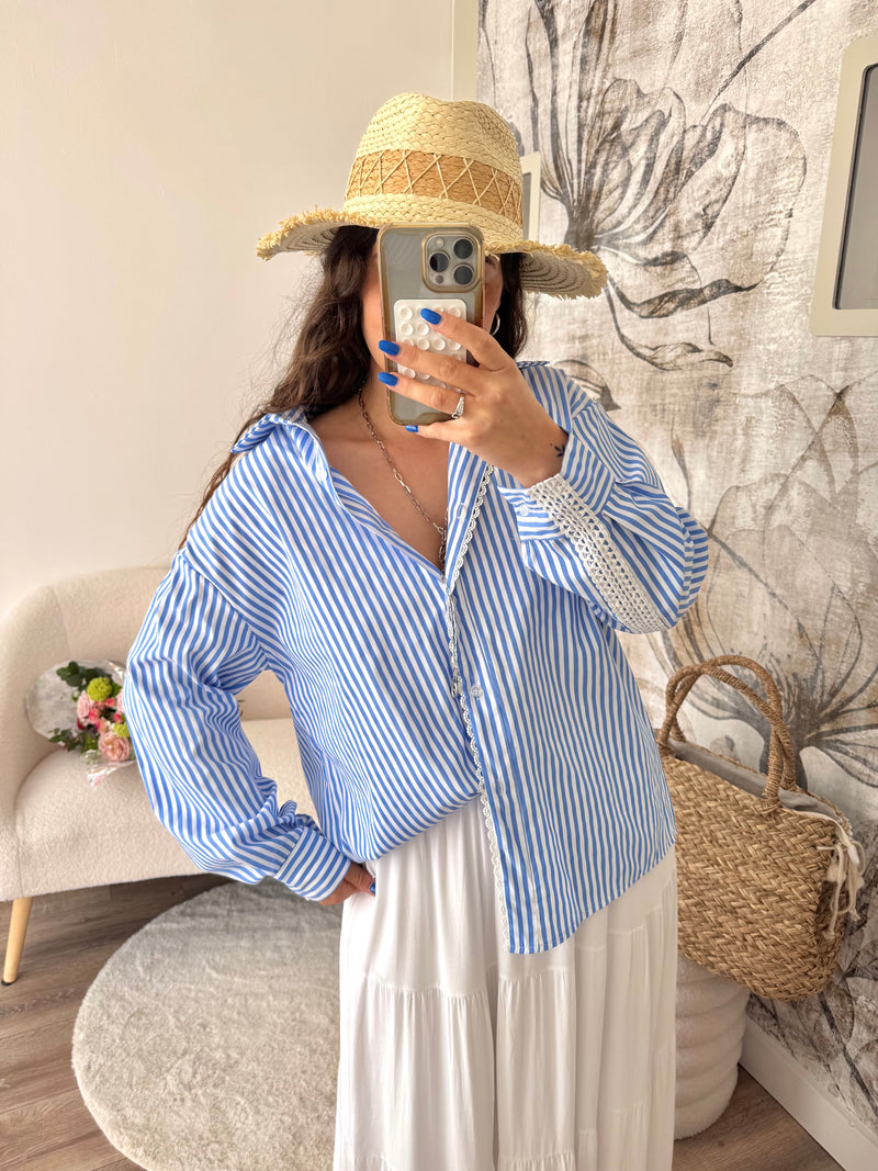 BLOUSE RAYÉ BLEU