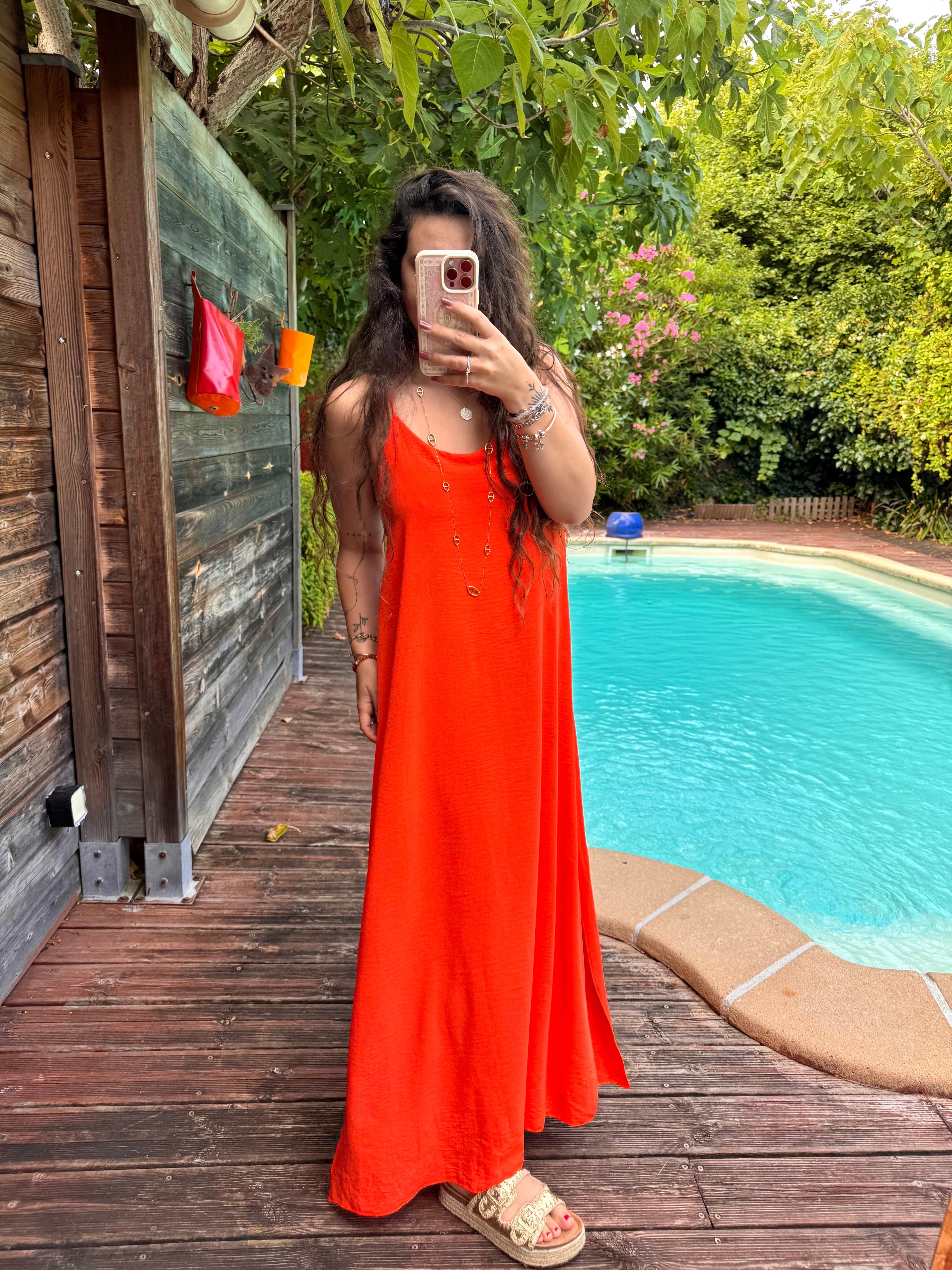 ROBE FLUIDE ORANGE