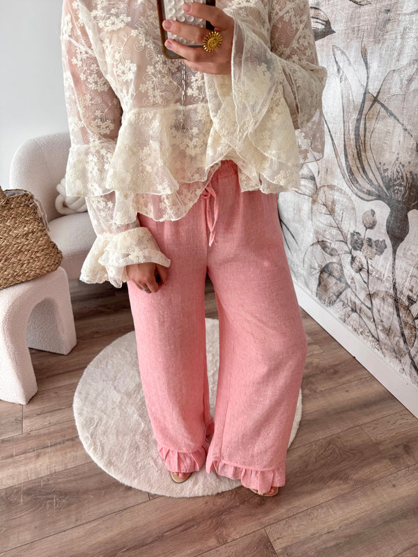 PANTALON FLUIDE CORAIL