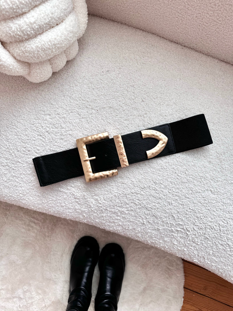 CEINTURE À BOUCLE NOIRE