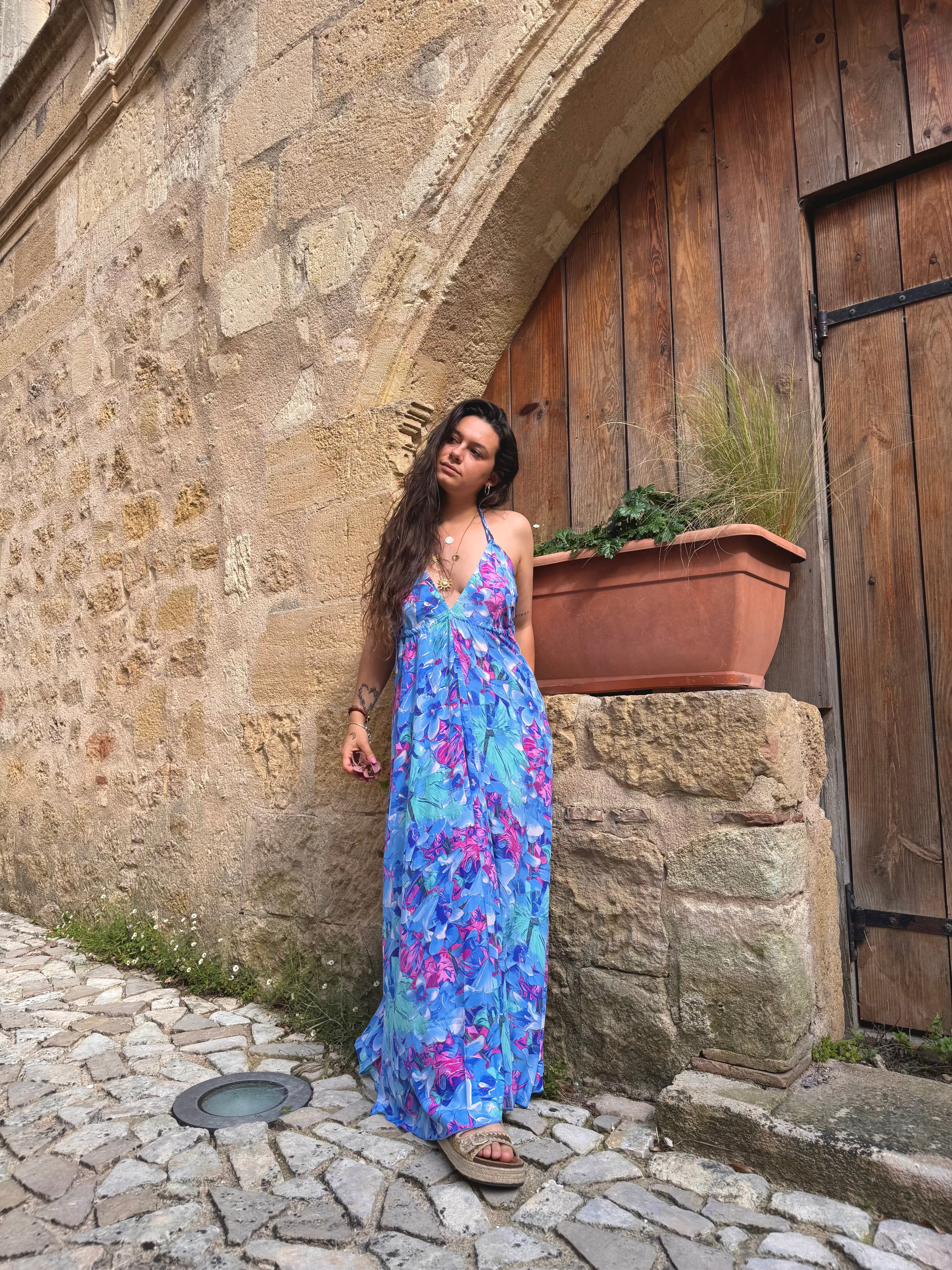 PRECOMMANDE ROBE BOHÈME BLEU ( expédition dans la semaine )