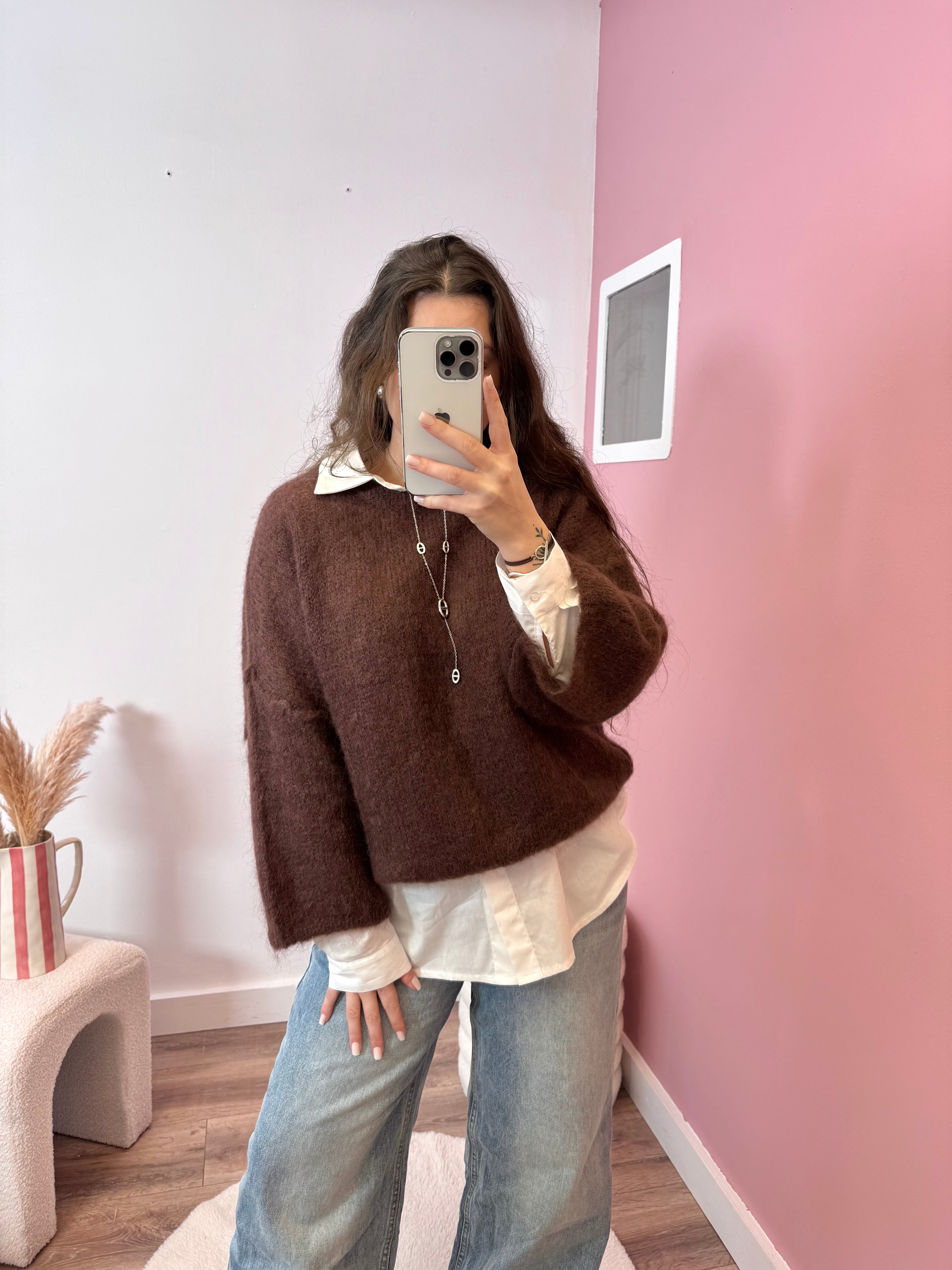 PULL MOHAIR CHOCO